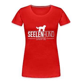 Cavapoo Seelenhund Hundespruch Hunde Wilsigns - Frauen Premium Bio T-Shirt - Rot - Vorne - Mia (176cm)