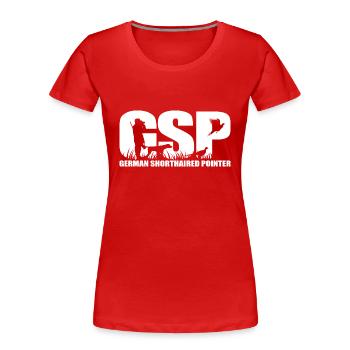 GSP German Shorthaired Pointer Jagdhunde Wilsigns - Frauen Premium Bio T-Shirt - Rot - Vorne - Mia (176cm)