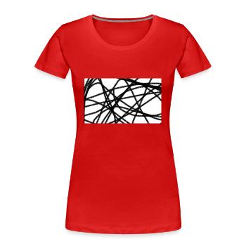 Art moderne! Style de mode cadeau - T-shirt bio Premium Femme - rouge - Devant - Mia (176cm)