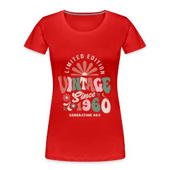 1960 Anniversary 1960 vintage - Women's Premium Organic T-Shirt - red - Front - Mia (176cm)