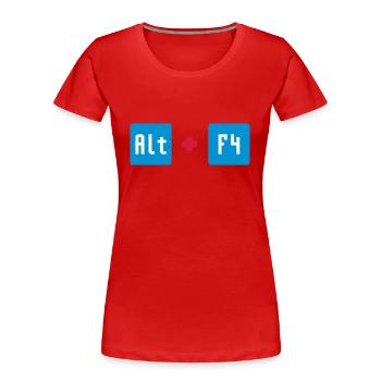 ALT + F4 - CLOSE WINDOW - Frauen Premium Bio T-Shirt - Rot - Vorne - Mia (176cm)