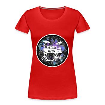Percussion - Women's Premium Organic T-Shirt - red - Front - Mia (176cm)