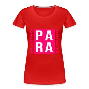 Paragliding Glide Long Paraglider Thermik-Glide - Women's Premium Organic T-Shirt - red - Front - Mia (176cm)
