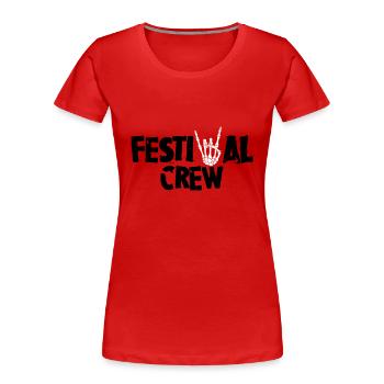 Festival Crew - Frauen Premium Bio T-Shirt - Rot - Vorne - Mia (176cm)