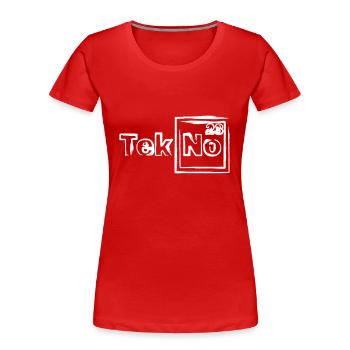 tekno 23 - T-shirt bio Premium Femme - rouge - Devant - Mia (176cm)