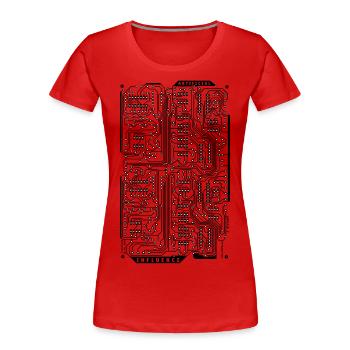 Artificial Influence - Women's Premium Organic T-Shirt - red - Front - Mia (176cm)