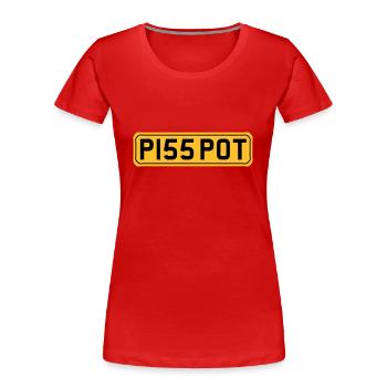 Piss Pot - Frauen Premium Bio T-Shirt - Rot - Vorne - Mia (176cm)