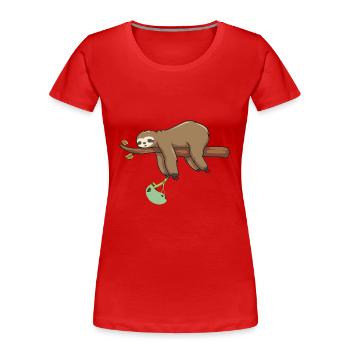 escalade alpine escalade via ferrata - T-shirt bio Premium Femme - rouge - Devant - Mia (176cm)