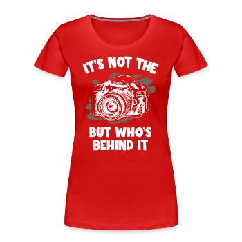 Photography - Frauen Premium Bio T-Shirt - Rot - Vorne - Mia (176cm)