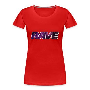 RAVE - Frauen Premium Bio T-Shirt - Rot - Vorne - Mia (176cm)