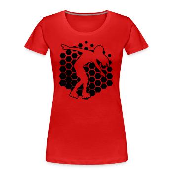 Rollerskaten Rollschuh Rollerskate Roller Skating - Frauen Premium Bio T-Shirt - Rot - Vorne - Mia (176cm)