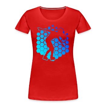 Patins à roulettes pour hommes Patins à roulettes Patinage à roulettes - T-shirt bio Premium Femme - rouge - Devant - Mia (176cm)