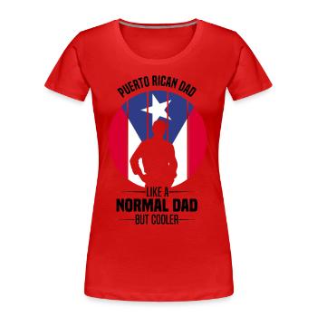 Puerto Rico Flagge | Puerto Ricaner Geschenkideen - Frauen Premium Bio T-Shirt - Rot - Vorne - Mia (176cm)