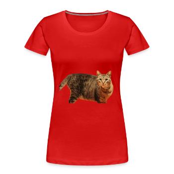 Chaton Chaton - T-shirt bio Premium Femme - rouge - Devant - Mia (176cm)