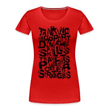 Typography of Legends - T-shirt bio Premium Femme - rouge - Devant - Mia (176cm)