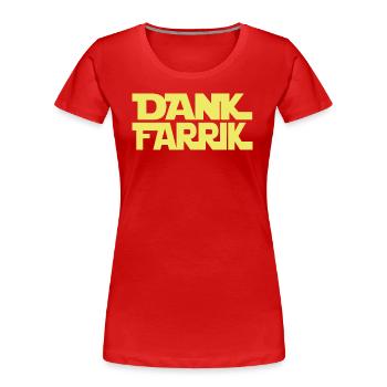 Thanks Farrik - Women's Premium Organic T-Shirt - red - Front - Mia (176cm)