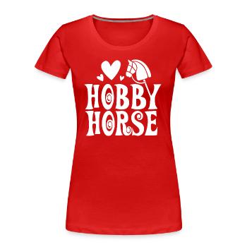 Cheval de loisir - Cheval de loisir - Équitation - Cadeau - T-shirt bio Premium Femme - rouge - Devant - Mia (176cm)