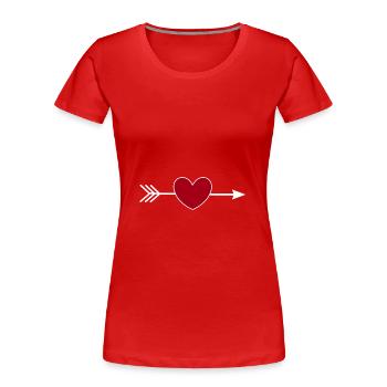 Valentine's Day, Valentine's Day, Valentine's Day - Women's Premium Organic T-Shirt - red - Front - Mia (176cm)