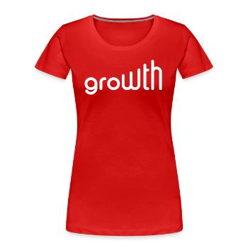 Growth - Wachstum - Frauen Premium Bio T-Shirt - Rot - Vorne - Mia (176cm)