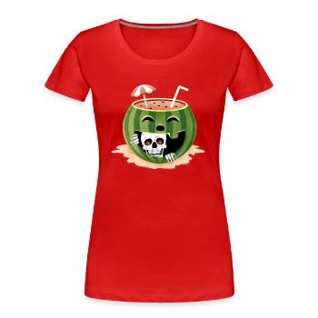 Spooky Summer - Women's Premium Organic T-Shirt - red - Front - Mia (176cm)