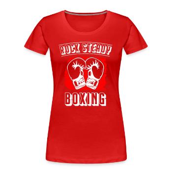 Rock Steady Boxing - Frauen Premium Bio T-Shirt - Rot - Vorne - Mia (176cm)