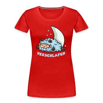 Verschlafen Schaf - Frauen Premium Bio T-Shirt - Rot - Vorne - Mia (176cm)
