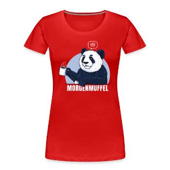 Morgenmuffel - Frauen Premium Bio T-Shirt - Rot - Vorne - Mia (176cm)