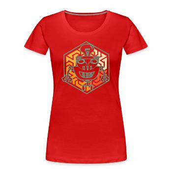 Robot Retro Vintage - Women's Premium Organic T-Shirt - red - Front - Mia (176cm)