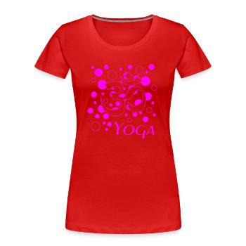 Yoga Om pink - Frauen Premium Bio T-Shirt - Rot - Vorne - Mia (176cm)