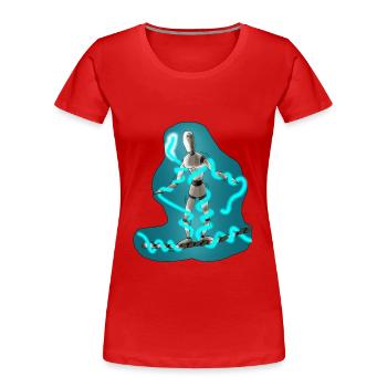Seiltanzende Puppe - Frauen Premium Bio T-Shirt - Rot - Vorne - Mia (176cm)