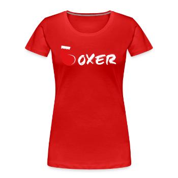 Boxer - Women's Premium Organic T-Shirt - red - Front - Mia (176cm)