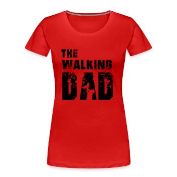 The Walking Dad - Frauen Premium Bio T-Shirt - Rot - Vorne - Mia (176cm)