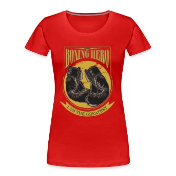 Boxing Hero - The Greatest - T-shirt bio Premium Femme - rouge - Devant - Mia (176cm)