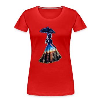 City Girl - Stadt Mädchen - Women's Premium Organic T-Shirt - red - Front - Mia (176cm)