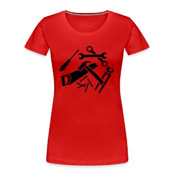 Tools - Women's Premium Organic T-Shirt - red - Front - Mia (176cm)