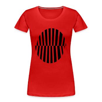 kreis - Frauen Premium Bio T-Shirt - Rot - Vorne - Mia (176cm)