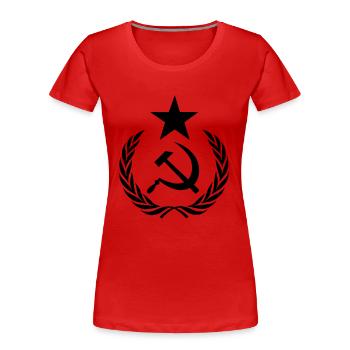 urss hemblem - Frauen Premium Bio T-Shirt - Rot - Vorne - Mia (176cm)