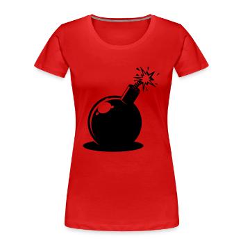 Bombe - Frauen Premium Bio T-Shirt - Rot - Vorne - Mia (176cm)