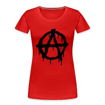 Anarchie - Frauen Premium Bio T-Shirt - Rot - Vorne - Mia (176cm)