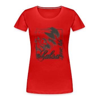 salsa - Frauen Premium Bio T-Shirt - Rot - Vorne - Mia (176cm)