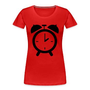 réveille - T-shirt bio Premium Femme - rouge - Devant - Mia (176cm)