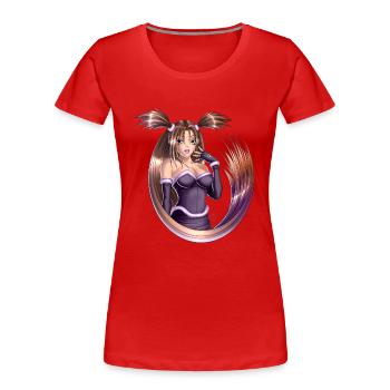 Anime Pigtails - Frauen Premium Bio T-Shirt - Rot - Vorne - Mia (176cm)