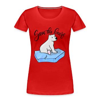 Save the bears - Save the bears - Women's Premium Organic T-Shirt - red - Front - Mia (176cm)