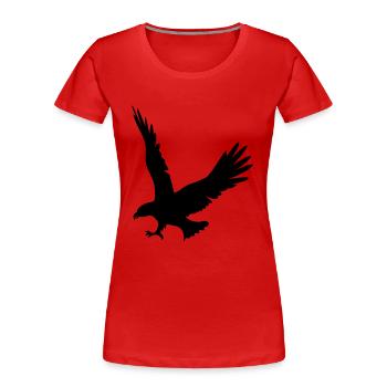 aigle-attaque - T-shirt bio Premium Femme - rouge - Devant - Mia (176cm)