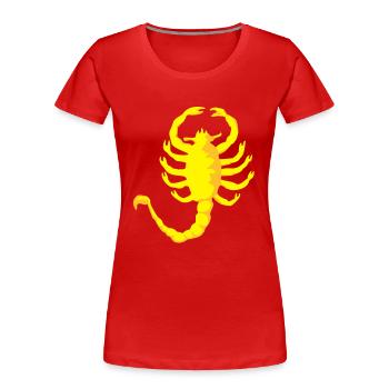 Scorpion Drive , 2c, Scorpio, - T-shirt bio Premium Femme - rouge - Devant - Mia (176cm)