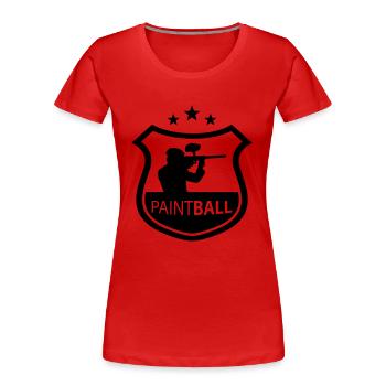 paintball - Frauen Premium Bio T-Shirt - Rot - Vorne - Mia (176cm)