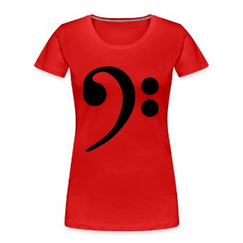 bass - T-shirt bio Premium Femme - rouge - Devant - Mia (176cm)
