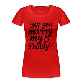 Marry - Women's Premium Organic T-Shirt - red - Front - Mia (176cm)