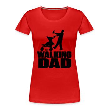 futur papa père humour drole fun geek zombi - T-shirt bio Premium Femme - rouge - Devant - Mia (176cm)