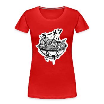 ramen bol - T-shirt bio Premium Femme - rouge - Devant - Mia (176cm)